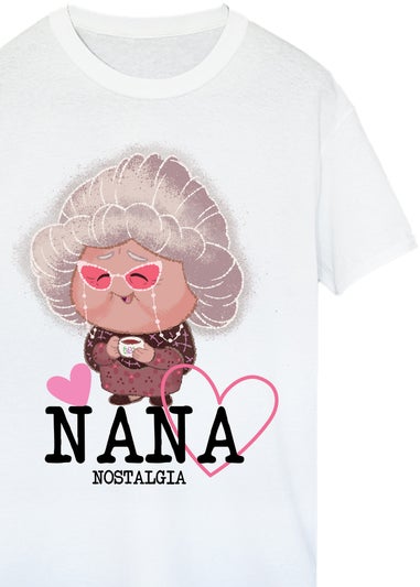 Disney Inside Out Nana Nostalgia White Boyfriend Fit T-Shirt