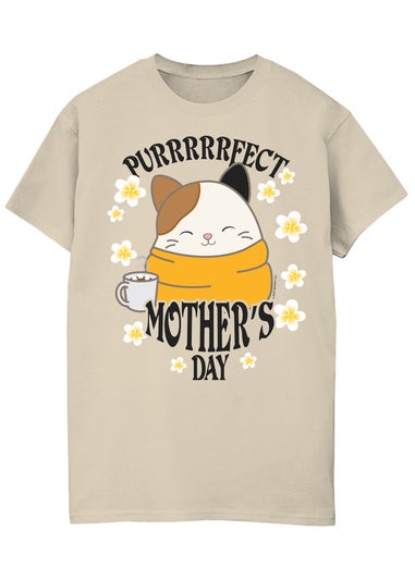 Squishmallows Purrfect Mother's Day Sand Boyfriend Fit T-Shirt