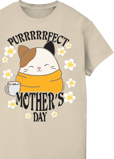 Squishmallows Purrfect Mother's Day Sand Boyfriend Fit T-Shirt