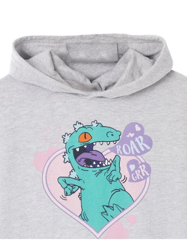 Rugrats Reptar Love Grey Marl Hoodie