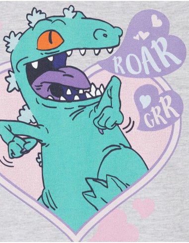 Rugrats Reptar Love Grey Marl Hoodie