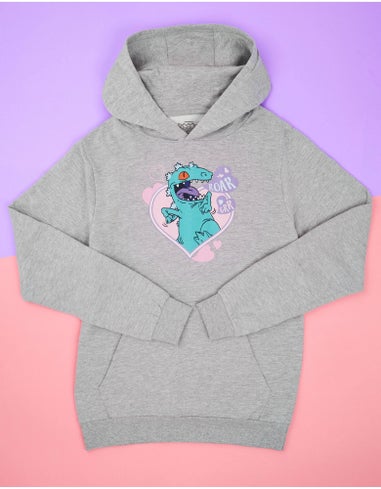 Rugrats Reptar Love Grey Marl Hoodie