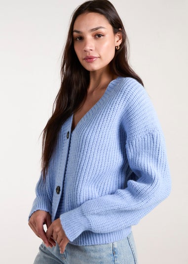 Blue Vanilla Blue Button Front Cardigan