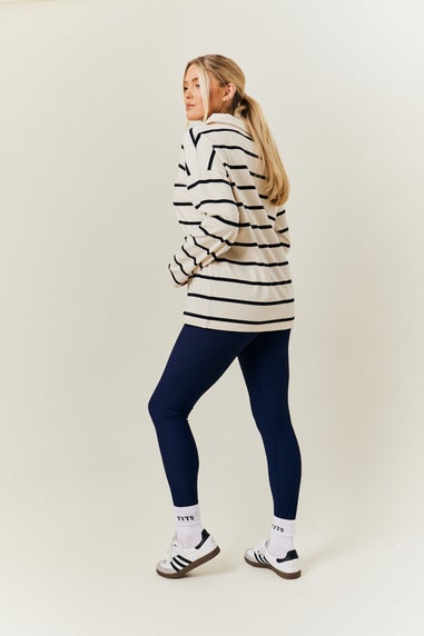 In The Style Navy Sculpt & Control Leggings