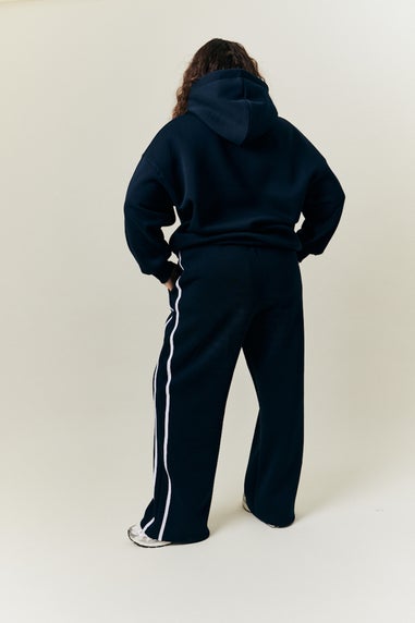 In The Style Navy Fits Wide Leg Jogger