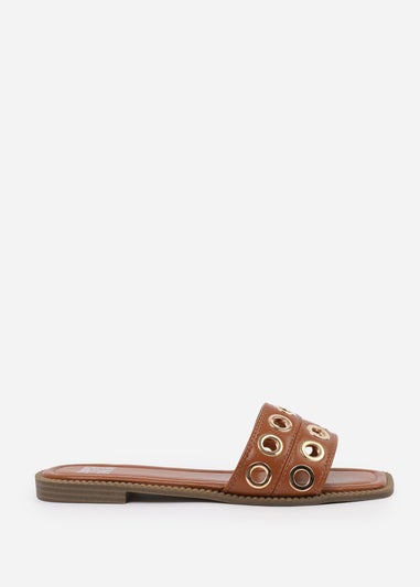 Where's That From Tan PU Bonnie Flatform Sandal