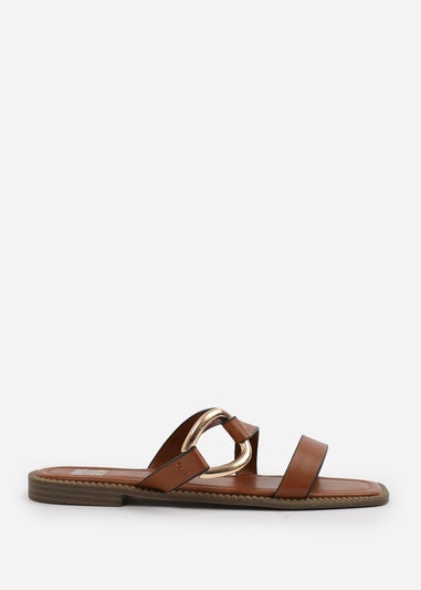 Where's That From Tan PU Jaime Flatform Sandal