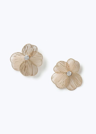 Muse Gold Flower Stud Earrings