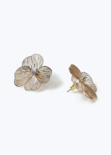 Muse Gold Flower Stud Earrings