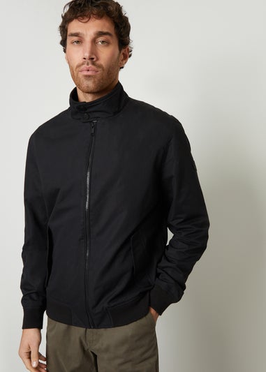 Threadbare Black Zip Up Harrington Style Jacket