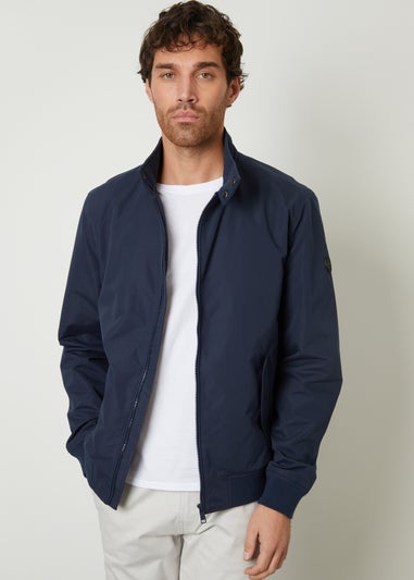 Threadbare Navy Zip Up Harrington Style Jacket