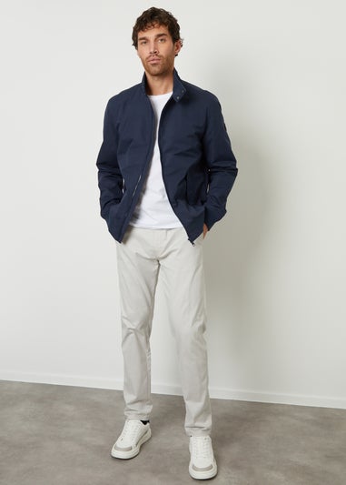 Threadbare Navy Zip Up Harrington Style Jacket