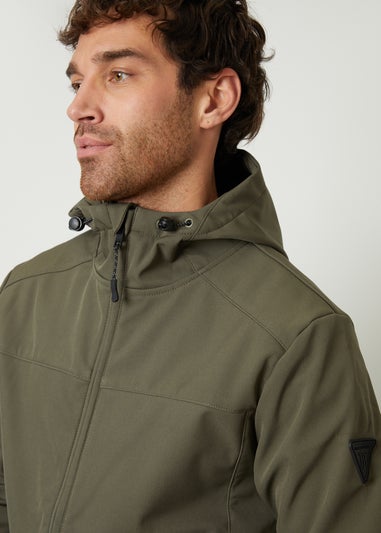 Threadbare Khaki Fleece Lined Hooded Jacket