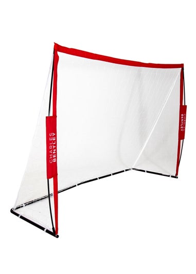 Charles Bentley Portable Foldable Red Football Kick Goal With Carry Bag (H5 x D2.5 x W7ft)