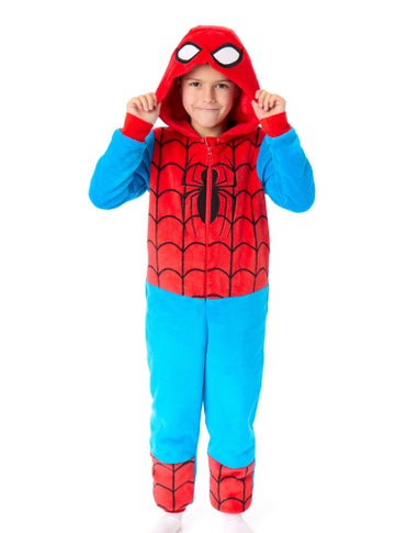 Spiderman Character Unisex Kids Blue Onesie (2-9 Years)