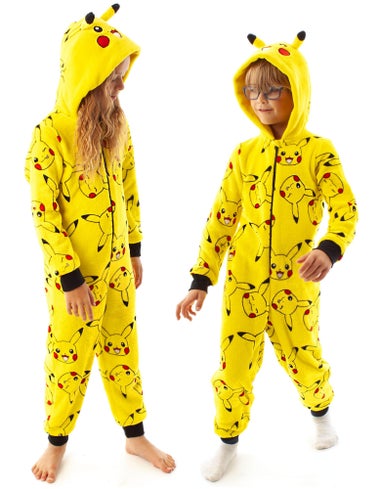 Pokemon Pikachu Unisex Kids Yellow Onesie (4-14 Years)