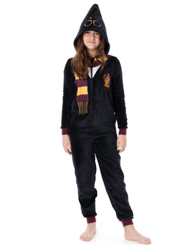 Harry Potter Gryffindor Unisex Kids Black Onesie (7-14 Years)