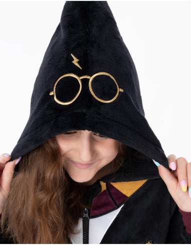 Harry Potter Gryffindor Unisex Kids Black Onesie (7-14 Years)