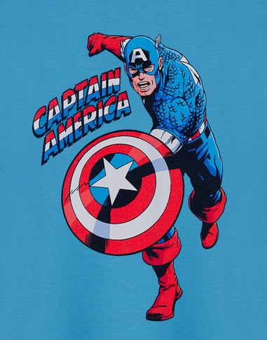 Marvel Captain America Blue T-Shirt (3-14 Years)