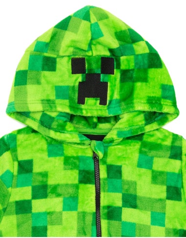 Minecraft  Green Pixelated Creeper Boys Onesie (5-14 Years)