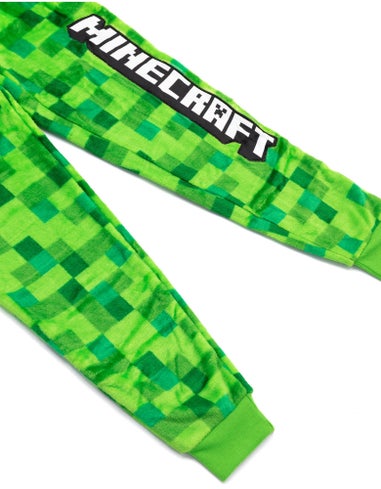 Minecraft  Green Pixelated Creeper Boys Onesie (5-14 Years)