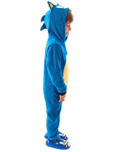 Sonic The Hedgehog Blue Cosplay Boy's 3D Onesie (4-12 Years)