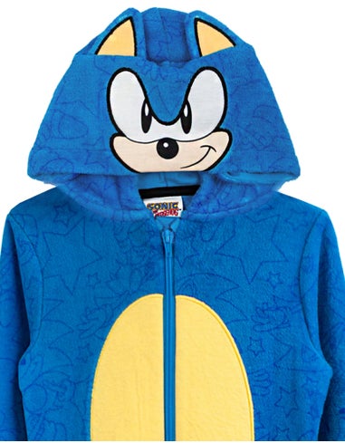 Sonic The Hedgehog Blue Cosplay Boy's 3D Onesie (4-12 Years)