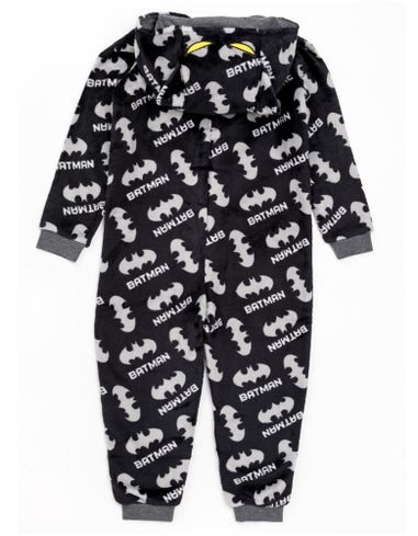 DC Comics Grey Batman Boys All In One Pyjamas (4-14 Years )