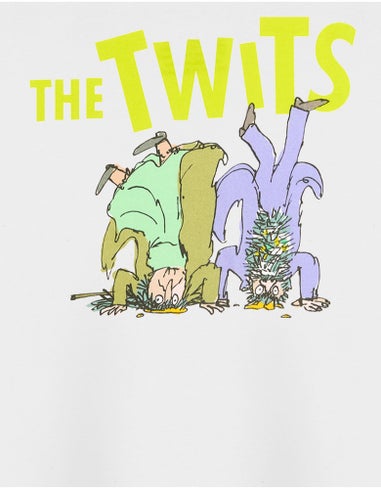 Roald Dahl The Twits Unisex Kids White T-Shirt (3-14 Years)