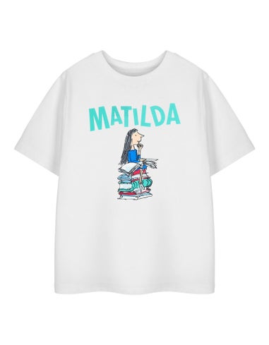 Roald Dahl Matilda Unisex Kids White T-Shirt (3-14 Years)