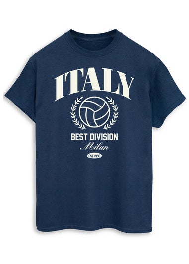 Brands In Italy Best Division Navy Boyfriend Fit T-Shirt