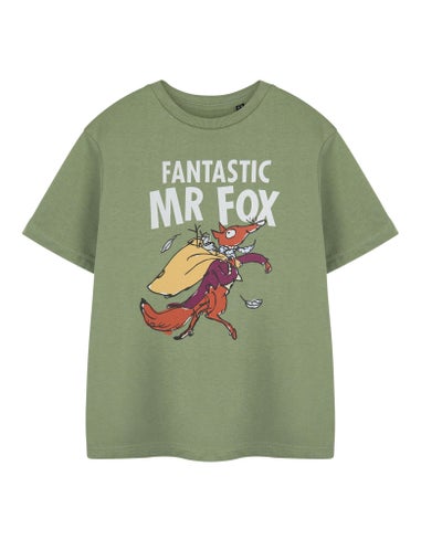 Roald Dahl Fantastic Mr Fox Unisex Kids Khaki T-Shirt (3-14 Years)