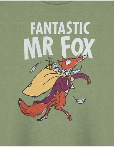 Roald Dahl Fantastic Mr Fox Unisex Kids Khaki T-Shirt (3-14 Years)