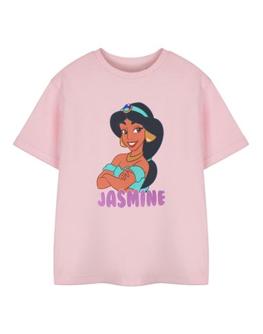 Disney Princess Jasmine Girls Pink T-Shirt (3-8 Years)