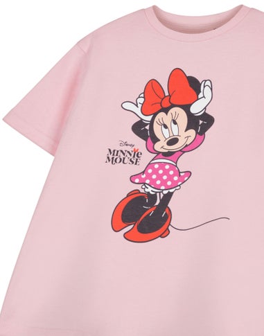 Disney Minnie Mouse Pose Girls Pink T-Shirt (18 Months - 8 Years)