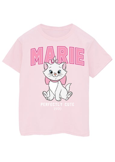 Disney Aristocats Marie Perfectly Girls Pink T-Shirt (3-13 Years)