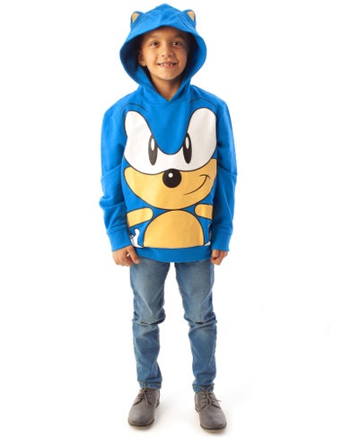 Sonic The Hedgehog Blue 3D Ears Boy's Hoodie (4-8 years)