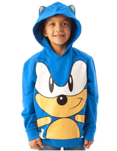 Sonic The Hedgehog Blue 3D Ears Boy's Hoodie (4-8 years)