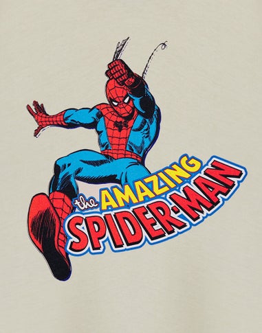 Marvel Spiderman Web Slinger Beige T-Shirt (2-14 Years)