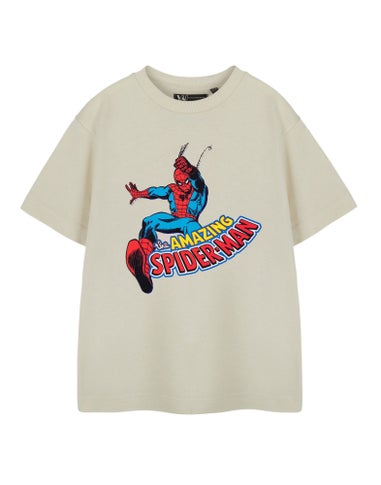 Marvel Spiderman Web Slinger Beige T-Shirt (2-14 Years)