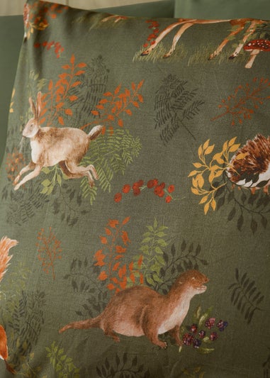 Green Woodland Animal Duvet Set