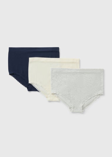 3 Pack Multicolour Seamless Full Knickers