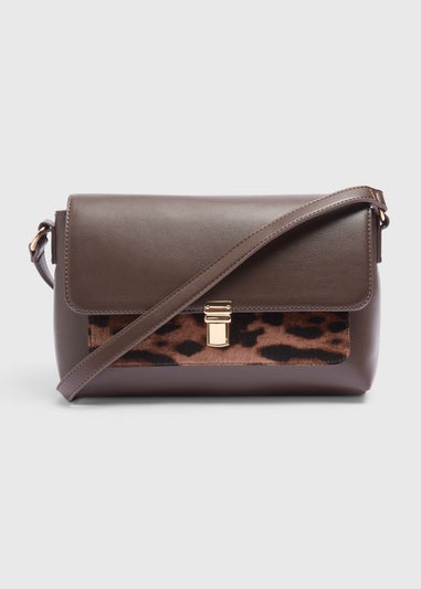 Brown Leopard Handbag