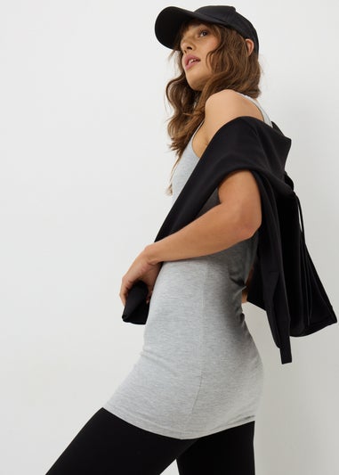 Grey Essential Longline Vest Top