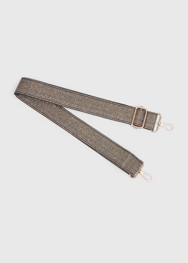 Gold Lurex Stripe Bag Strap
