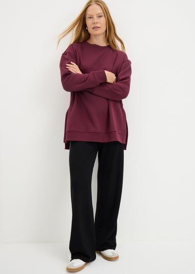 Burgundy Longline Sweatshirt