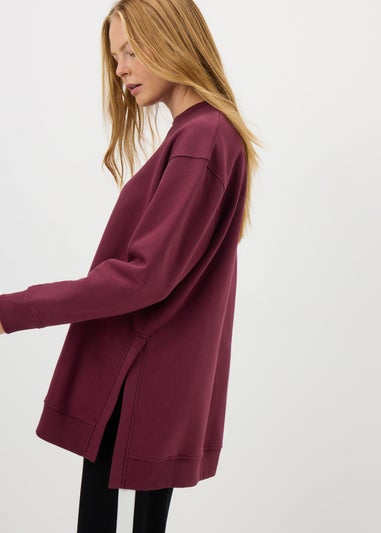 Burgundy Longline Sweatshirt