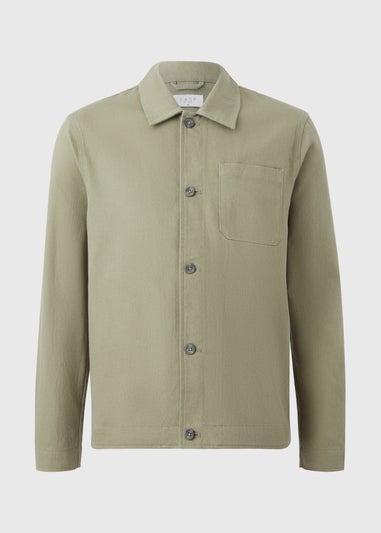 Khaki Twill Shacket