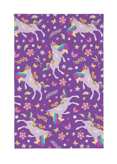 Unicorn Academy Purple Blanket