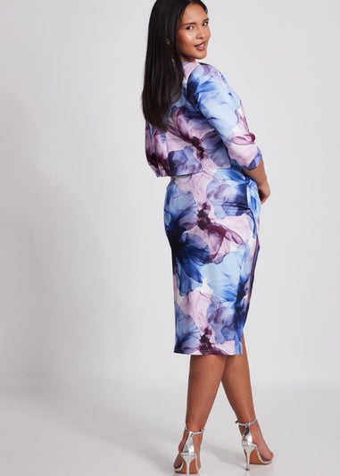 Quiz Multi Floral Cropped Jacket
